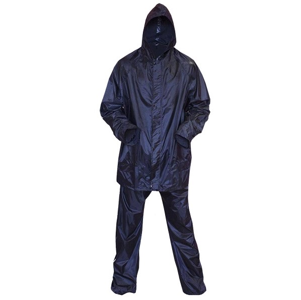 Костюм влагозащитный (куртка+брюки), нейлоновый с ПВХ (синий, зеленый) - фото 1
