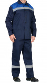 Костюм "С-Производственник" куртка, брюки (с СОП 50мм), синий с васильковым, 100%хб, 210г - б/с