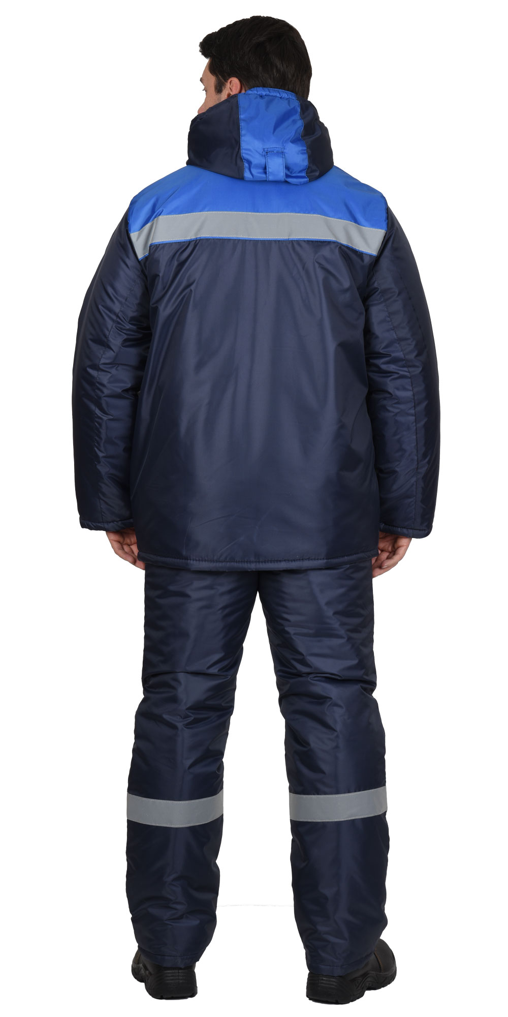 Костюм зимний "С-Рост-Норд" куртка, брюки (темно-синий с вас.), с СОП - фото 1