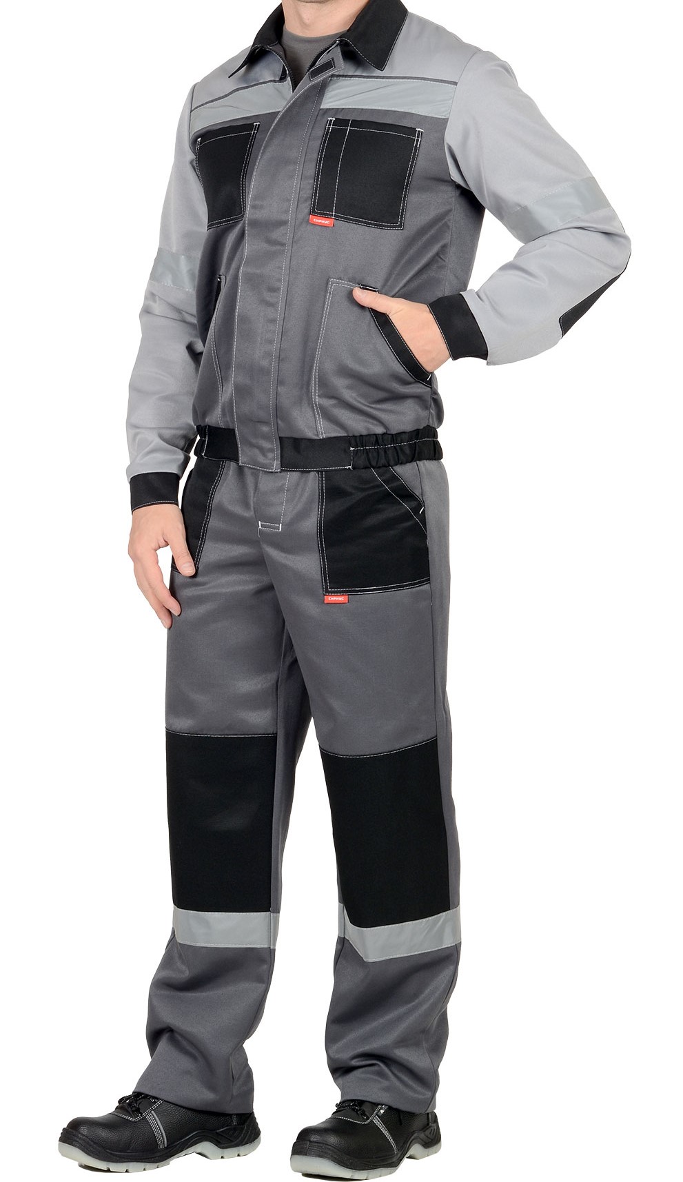 Костюм "С-Лигор" куртка, брюки, СОП 50мм (васильковый, серый, серый с красным) - фото 2