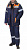 Костюм зимний "С-Лидер-М" куртка, п/к или длинная куртка, п/к (синий с оранжевым), мех. воротник, СОП