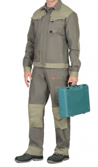 Куртка "С-Вест-Ворк" (бежевый/оливковый/зеленый) пл. 275 г/кв.м