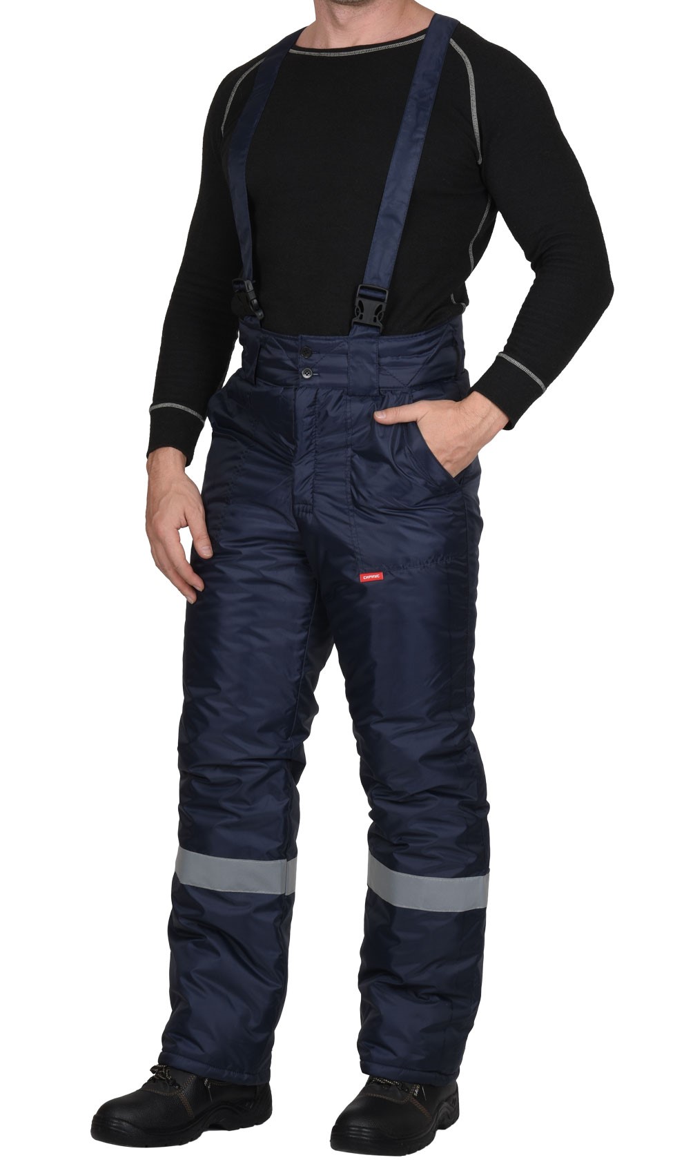 Костюм зимний "С-Рост-Норд" куртка, брюки (темно-синий с вас.), с СОП - фото 2