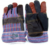 Перчатки кожаные комбинированные «Разноцветные»