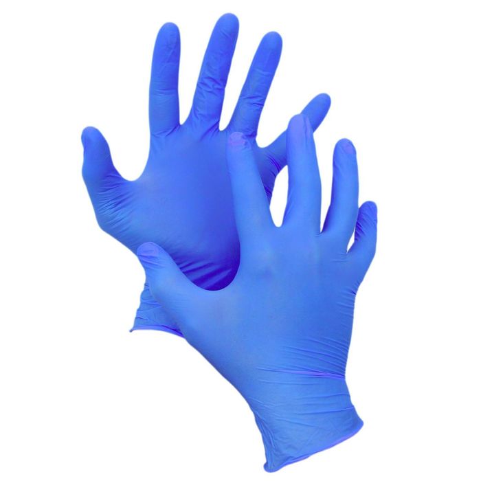 Перчатки нитриловые голубые/фиолетовые, 50пар/100шт (S, M, L, XL) - фото 3