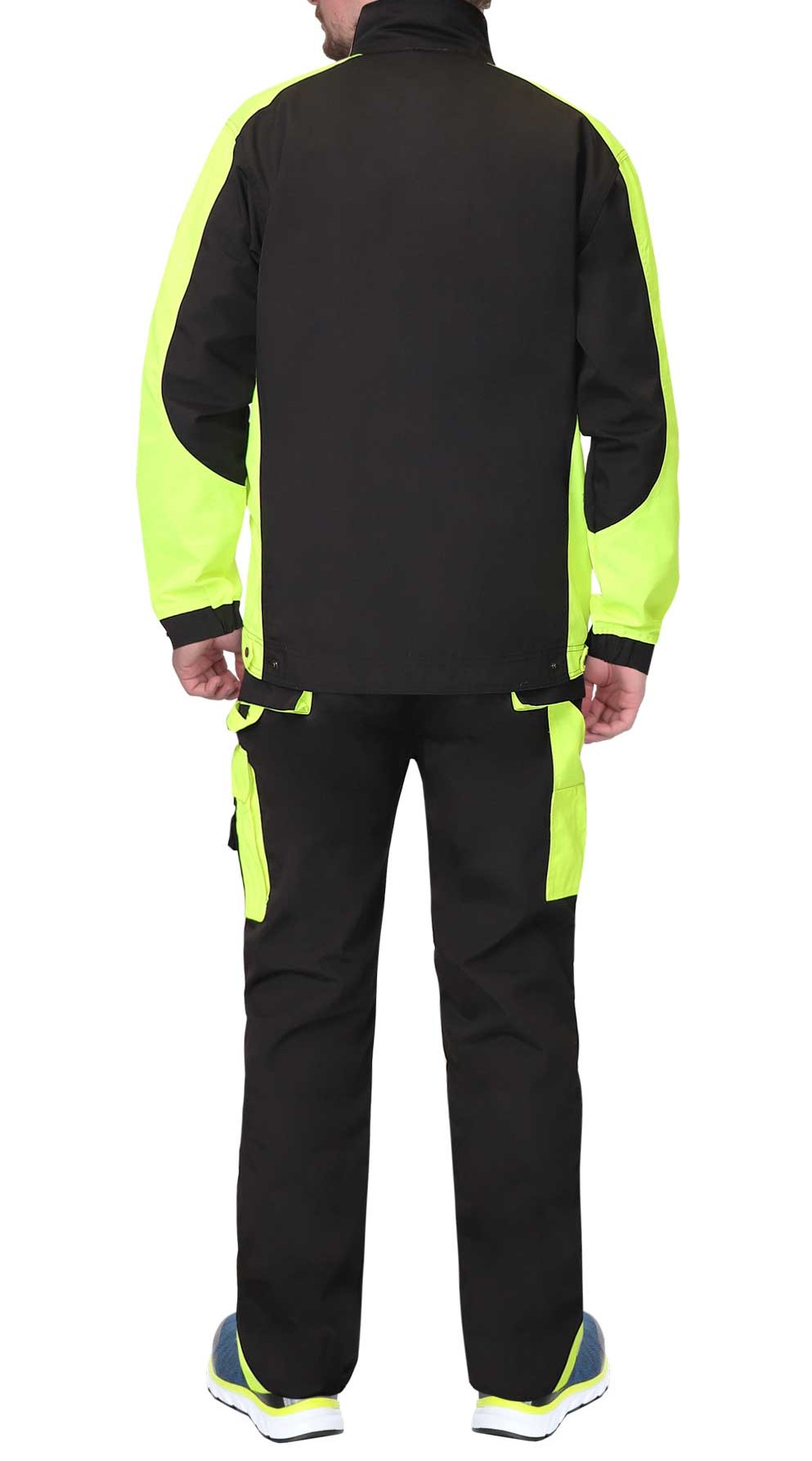 Костюм "С-Оникс" (черный с лимонным), куртка-брюки / куртка-полукомбинезон - фото 2