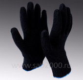 Перчатки утепленные, 30% нат. шерсть (серый/черный)