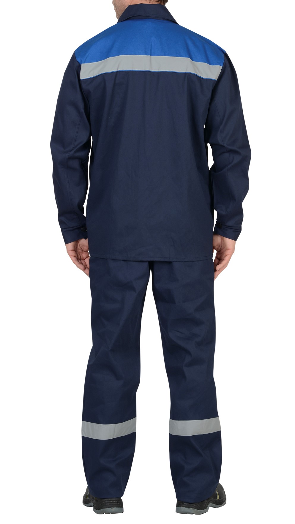 Костюм "С-Производственник" куртка, брюки (с СОП 50мм), синий с васильковым, 100%хб, 210г - б/с - фото 1