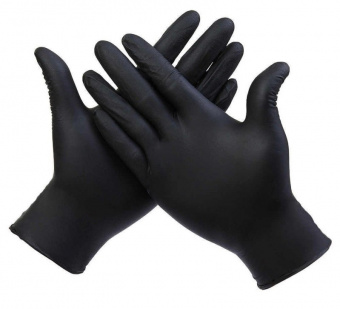 Перчатки нитриловые черные, 50пар/100шт (S, M, L, XL)
