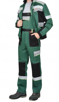 Костюм "С-Механизатор-2" куртка, брюки / куртка, полукомбинезон (серый, васильковый, зеленый) - б/с
