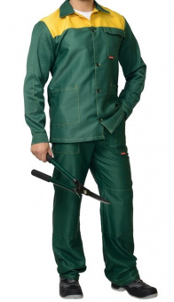 Костюм "С-Стандарт" куртка, брюки (серый с черным с СОП, зеленый с желтым, синий с васильковым с СОП)