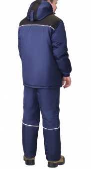 Костюм зимний "С-Комфорт" куртка, брюки (синий с черным)